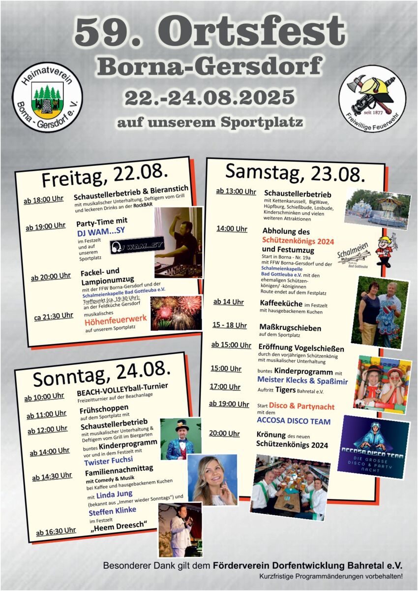 Flyer 59. Ortsfest 
