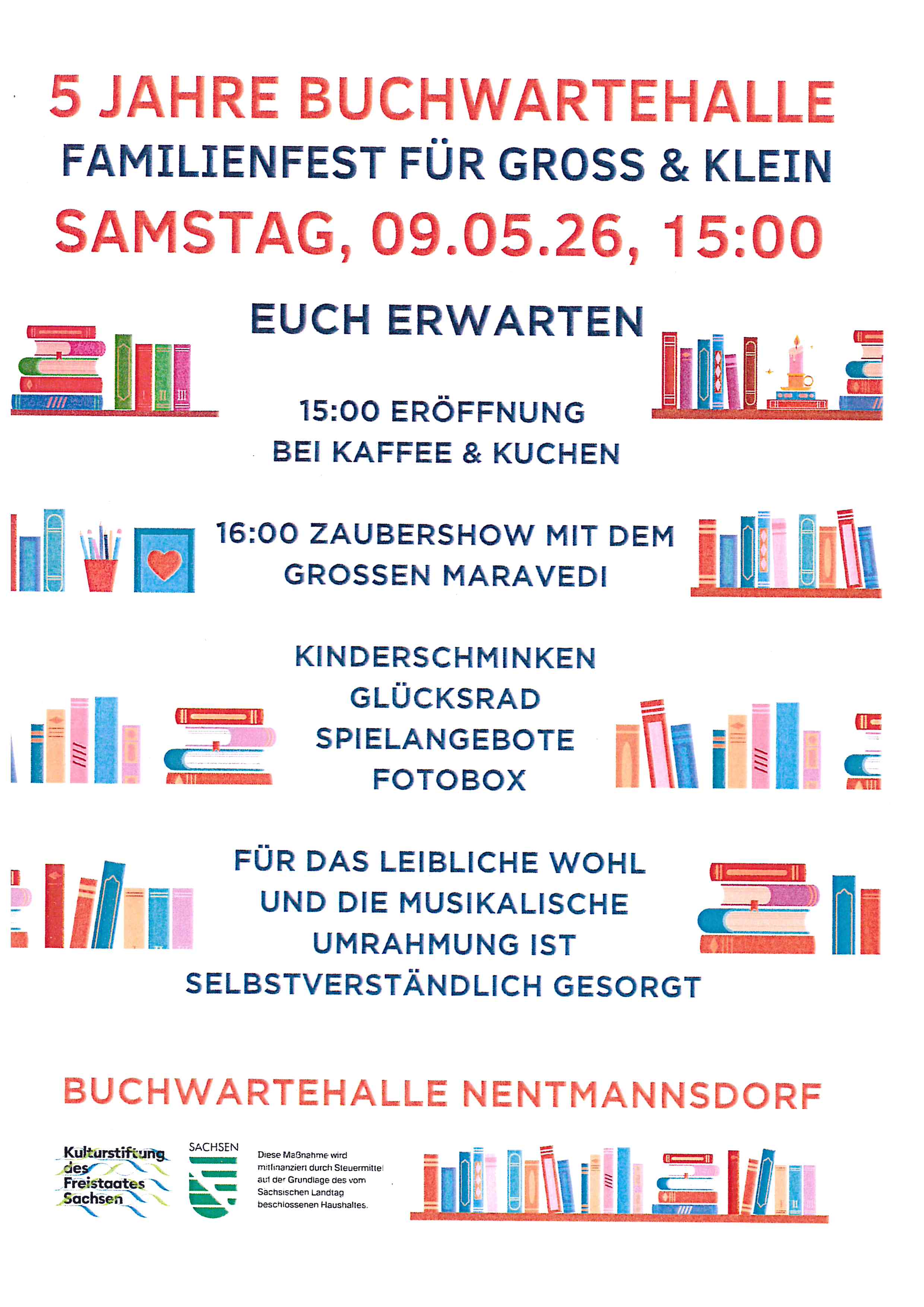 Flyer, 5 Jahre Buchwartehalle